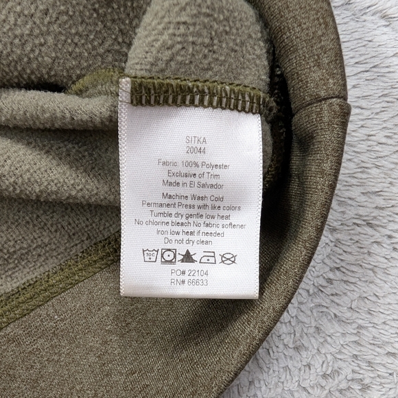 Men's Olive Green Sitka Logo Performance Hoodie - Picture 7 of 9